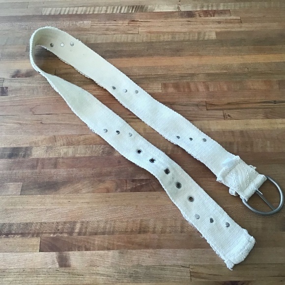 Boho Vintage Lace  2” Shabby Chic Belt With Crystal Stones Grommet Hole Size 9 main image 4